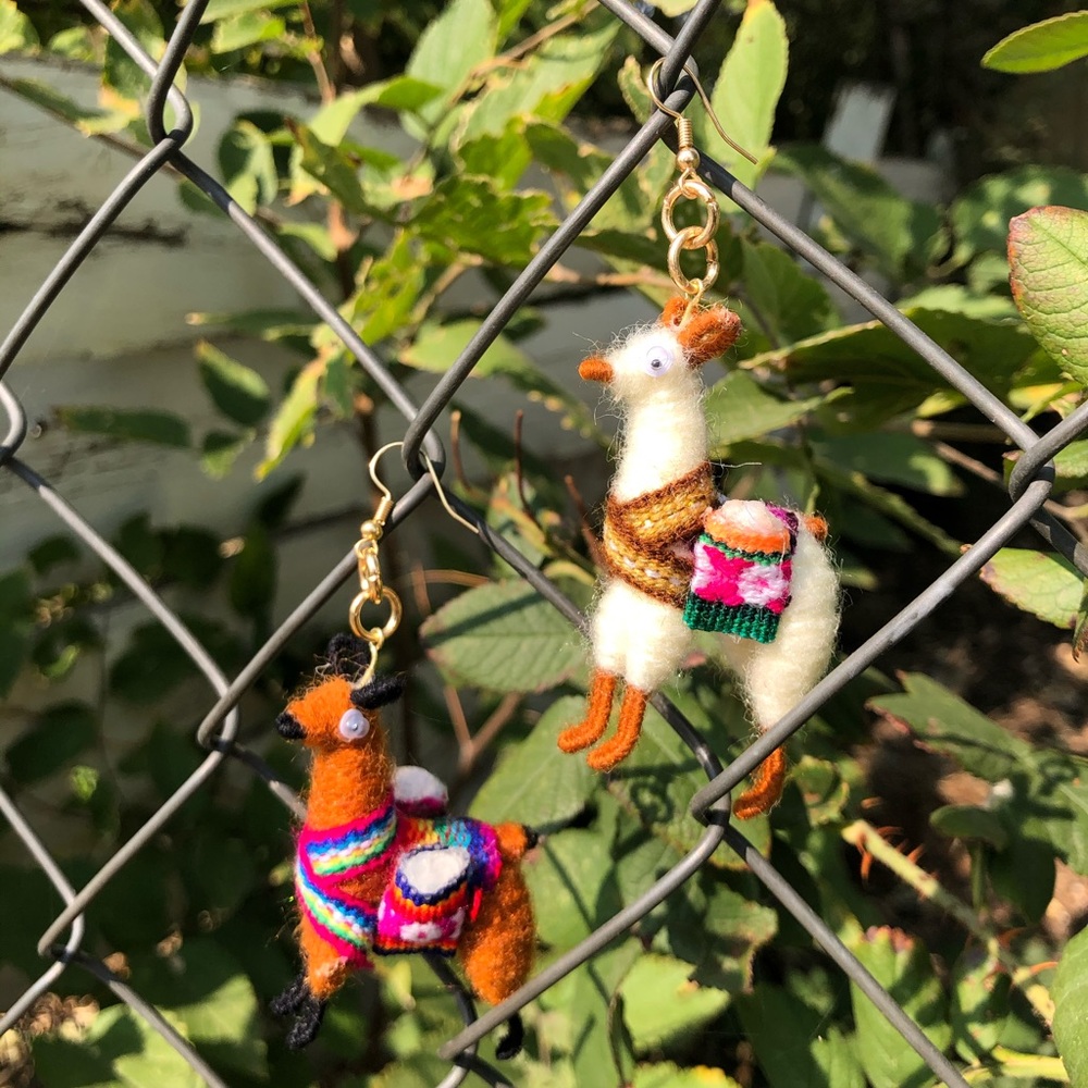 Llama earrings - handmade